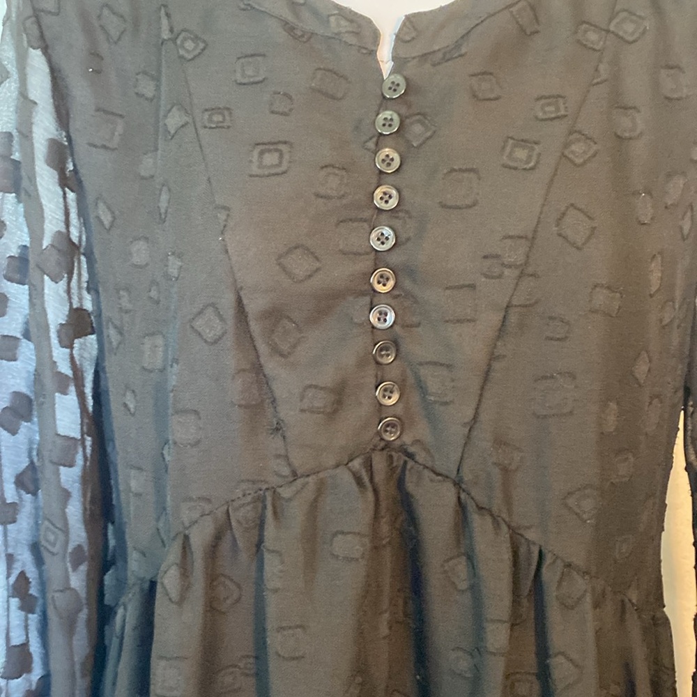 Mustard seed black long sleeve dress - Picture 4 of 7